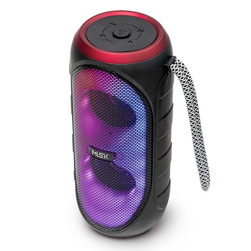 Bocina portátil Misik con subwoofer negro ms226