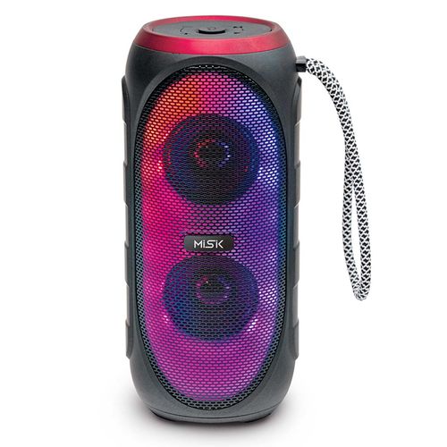 Bocina portátil Misik con subwoofer negro ms226