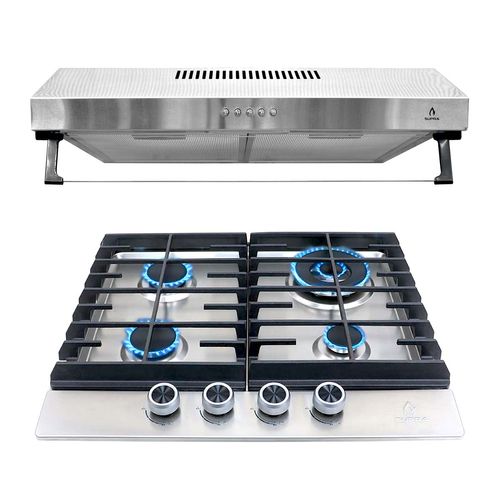 combo SUPRa impei campana nube a-60 y parrilla imperia de acero inoxidable