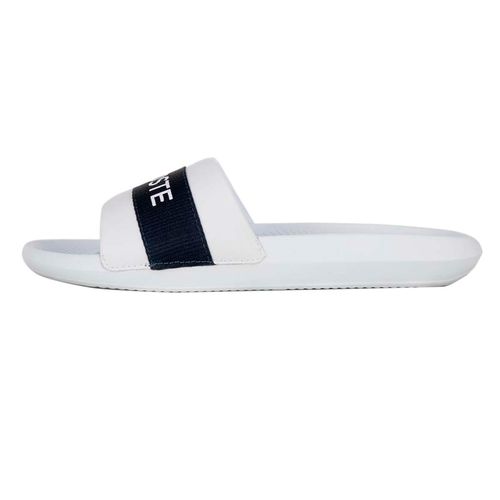 Sandalia Casual Para Caballero Lacoste Croco Slide Blanco 741CMA0007MX042