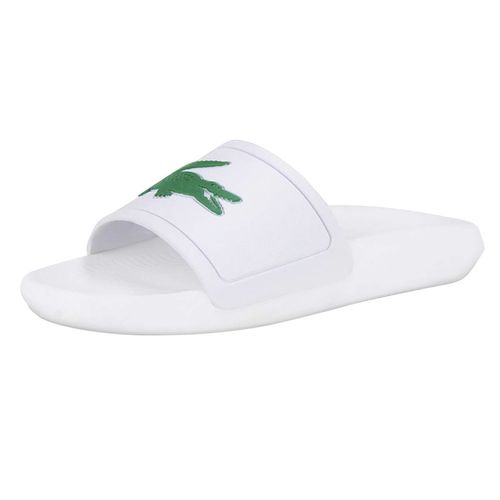 Sandalia Casual Para Caballero Lacoste Croco Slide Blanco 737CMA0018MX082