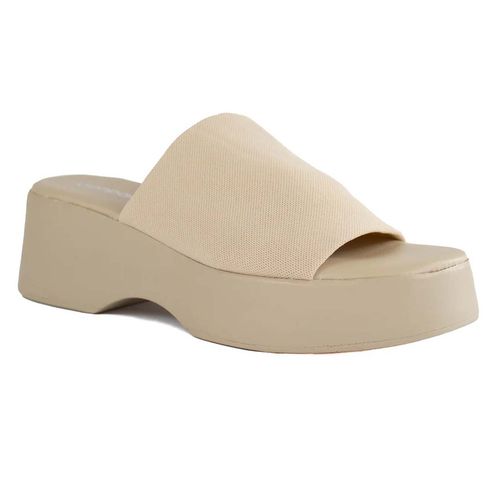 Plataforma Casual Para Dama Senties Beige 74-407