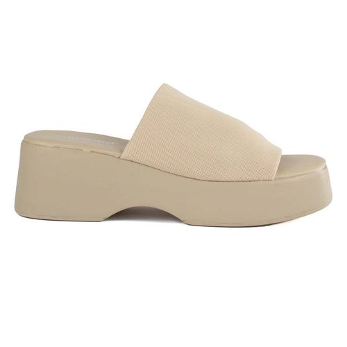 Plataforma Casual Para Dama Senties Beige 74-407