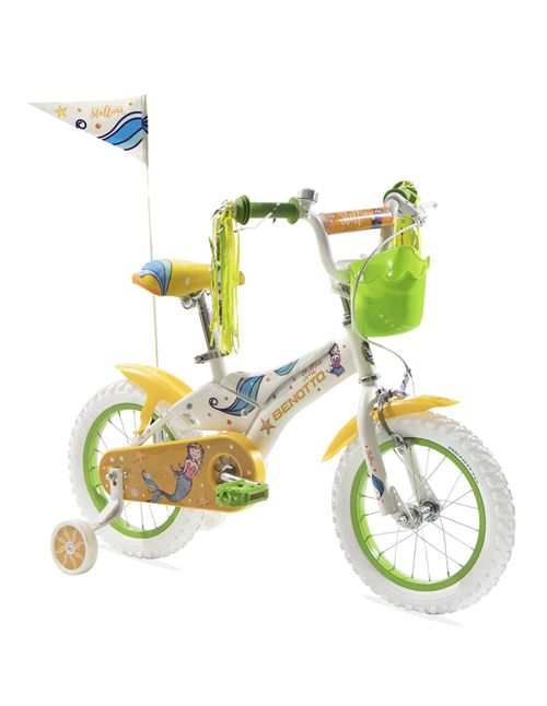 Bicicleta Benotto infantil stellina R14 acero 1V. blanco