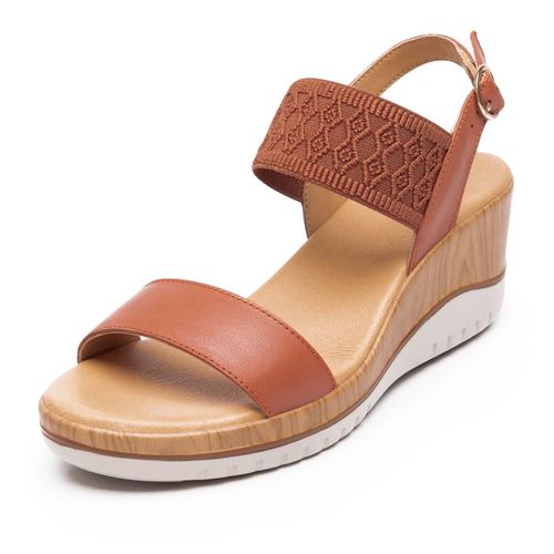 Sandalia Casual Para Dama Flexi Terracota 113310