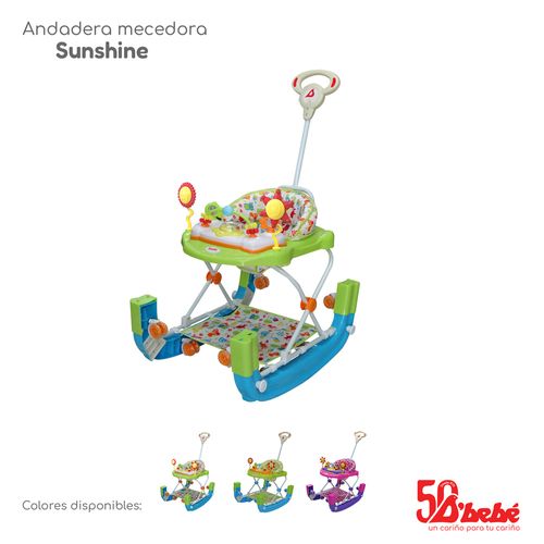 Andadera mecedora Dbebé sunshine verde/naranja