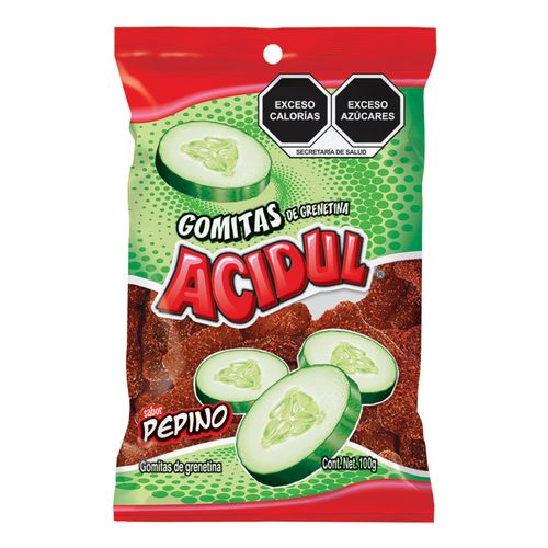 Gomitas Sabor Pepino Con Chile Acidul 100 gr