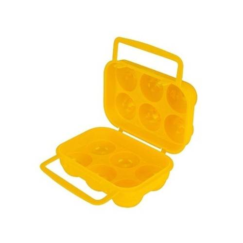 Caja de Almacenamiento para Huevos Coghlan's con 6 Compartimentos y Asa Amarillo Mod.812A