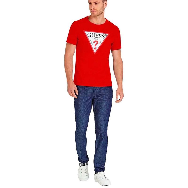 Playera Casual Para Caballero Guess Rojo M93I56K8FQ0 TLR La Marina