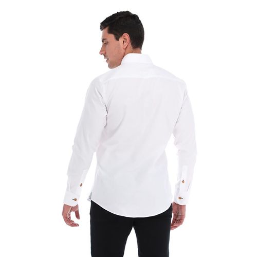 Camisa Casual Para Caballero Porto Blanco Blanco CBASIC-12