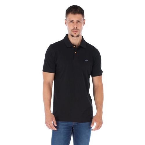 Playera Tipo Polo Para Caballero Porto Blanco Negro PBASIC-09