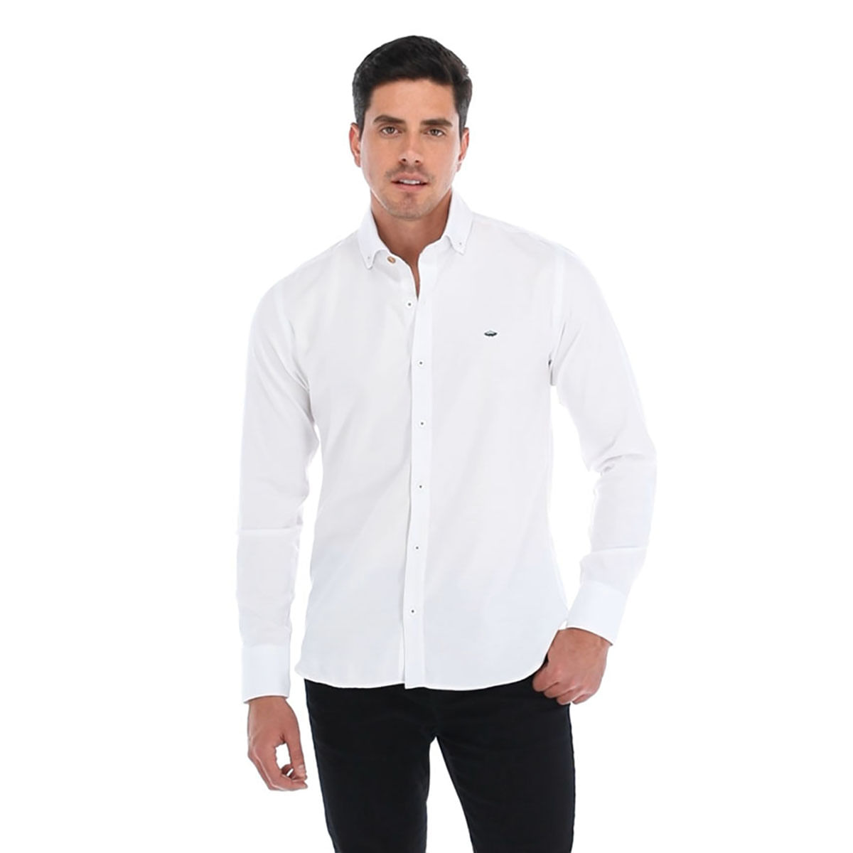 Camisa Porto Blanco blanco para caballero CBASIC-12 La Marina - Main Image