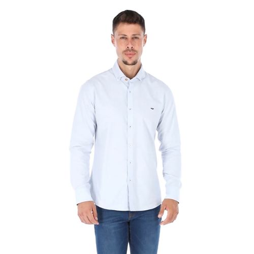 Camisa Casual Para Caballero Porto Blanco Azul Cielo CBASIC-15