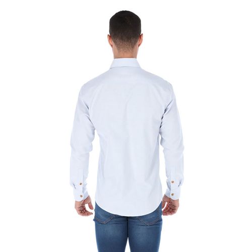 Camisa Casual Para Caballero Porto Blanco Azul Cielo CBASIC-15