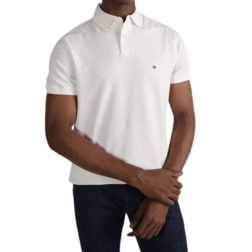 Playera polo para hombre Tommy Hilfiger hueso regular mw0mw32346 ybh