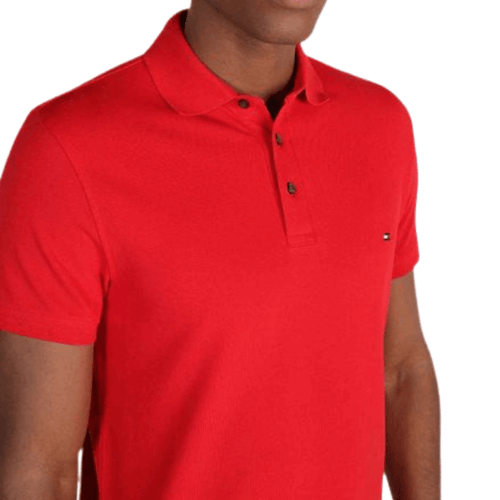 Playera polo para hombre Tommy Hilfiger roja regular mw0mw32347 xlg