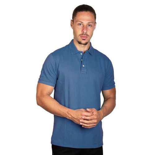 Playera Tipo Polo Para Caballero Soul And Blues Azul Acero A0402