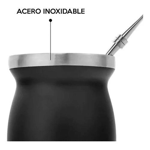 Set de taza para mate Brang negro 1407