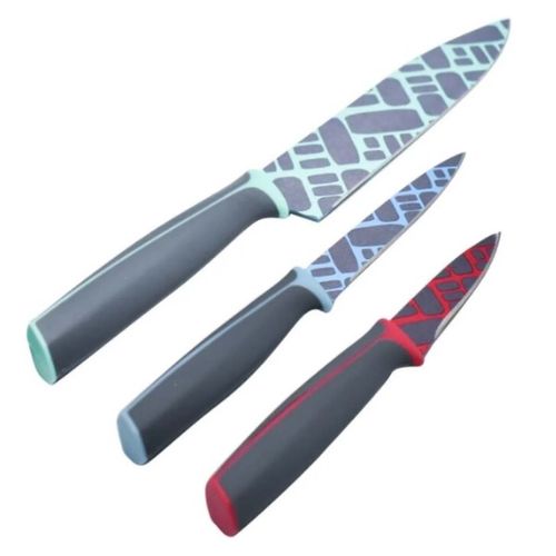 Juego de 3 cuchillos Regalos Siglo XXI verde 2415-2824