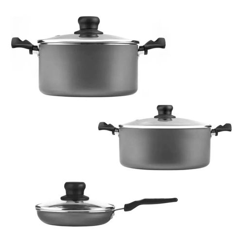 Batería De Cocina Talent 9 Piezas Tefal Gris 5819600