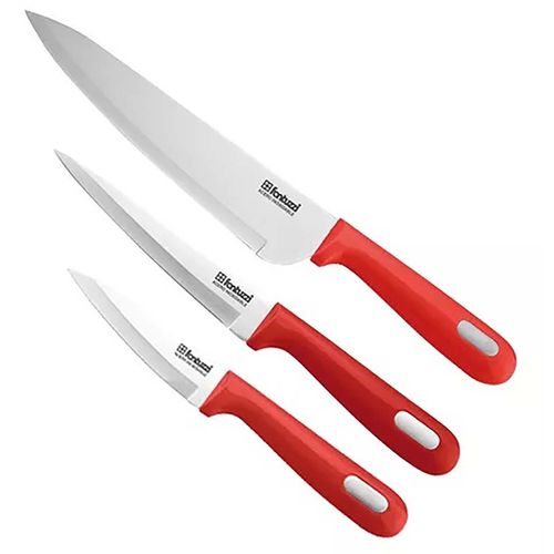 Juego de cuchillos 3 piezas Fantuzzi rojo mestre
