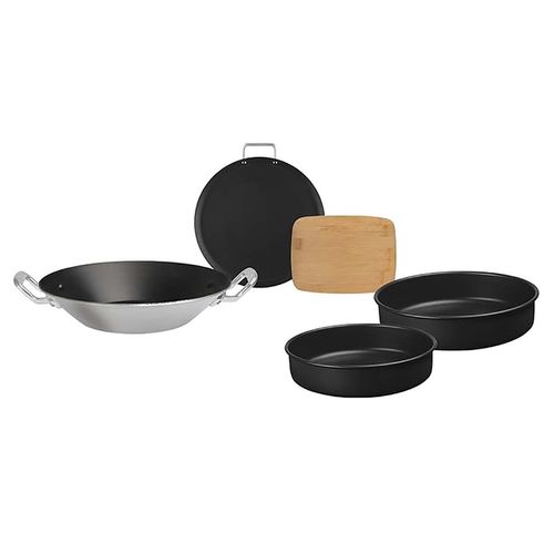 Batería de cocina 13 piezas esencial Vasconia negro 4042832