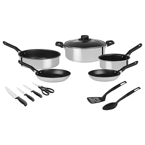 Batería De Cocina 12 Piezas Ecko Plata 58517