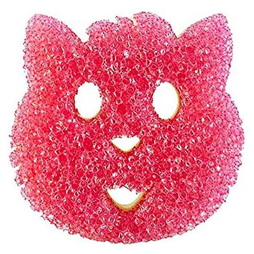 Esponja y fibra Scrub rojo cat