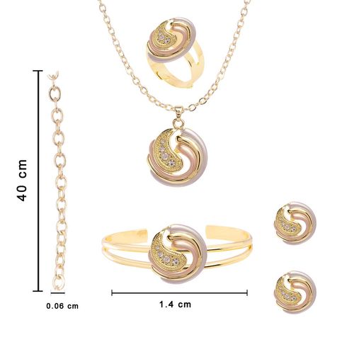 Set de collar, aretes y brazalete Unlimited by ob chapa de oro 18 k jst5368