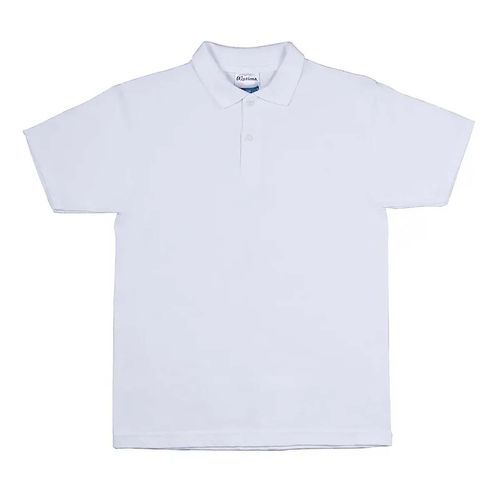 Playera Tipo Polo Para Niño Optima Blanco 32412