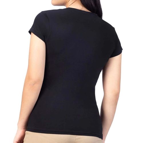 Playera Con Cuello V Para Dama Tucane Negro AIR V NECK