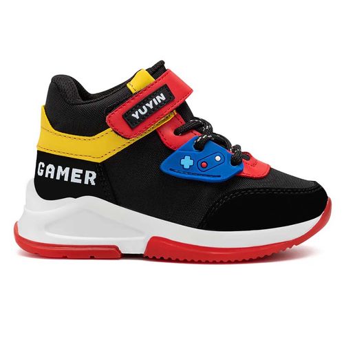 Tenis bota para niño Yuyin negro 23110