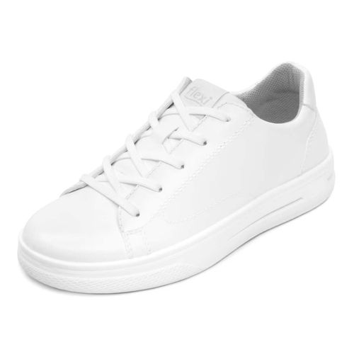 Tenis escolar juvenil Flexi blanco 401911