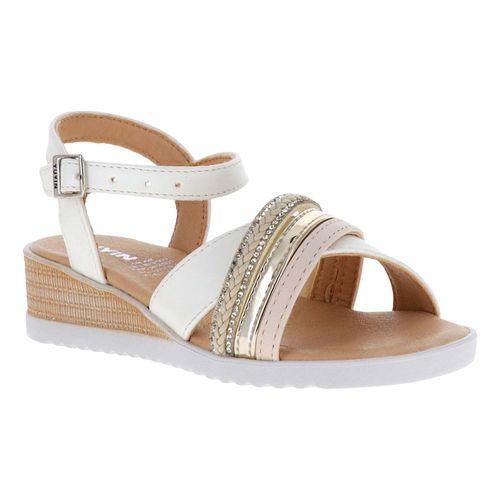 Sandalia casual juvenil Yuyin blanco 23070