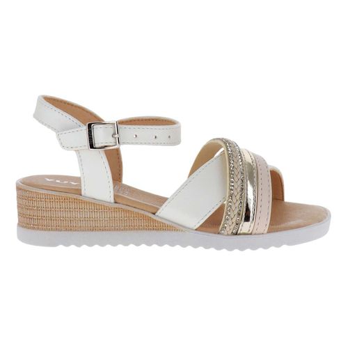Sandalia casual juvenil Yuyin blanco 23070