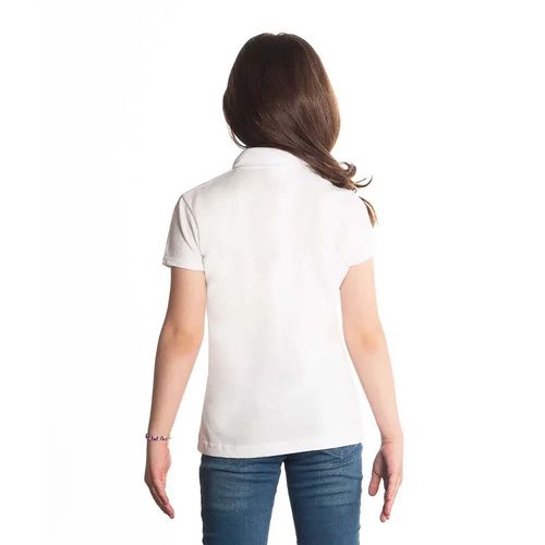 Playera para niña tipo polo Optima blanco 33984