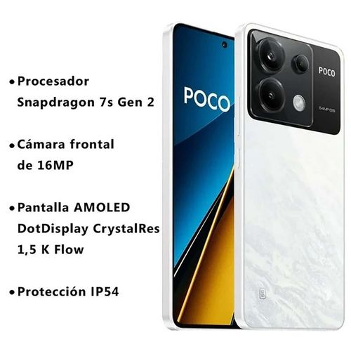 Smartphone Xiaomi Poco X6 5G Blanco POCO X6 256GB LIB