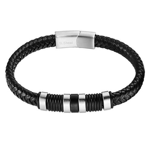 Pulsera De Acero Para Caballero Enso Negro EMB0056B