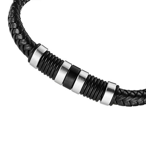 Pulsera De Acero Para Caballero Enso Negro EMB0056B