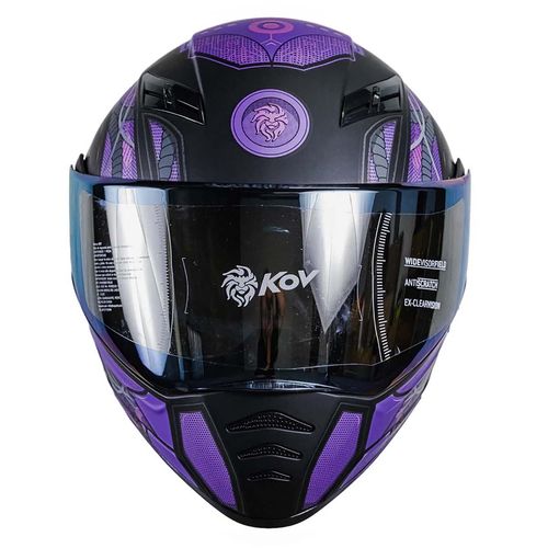 Casco abatible Kov negro estelar cyborg