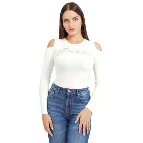 Blusa Casual Para Dama Guess Blanco W3BR80Z2YK2-G1O