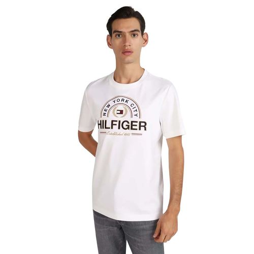 Playera Para Caballero Tommy Hilfiger Blanco MW0MW34422-YBR