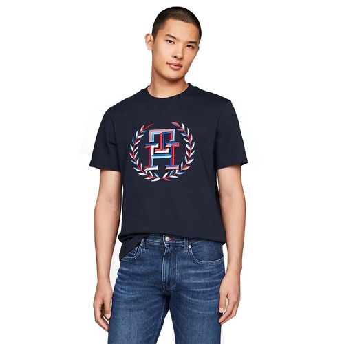 Playera Para Caballero Tommy Hilfiger Azul Marino MW0MW34393-DW5