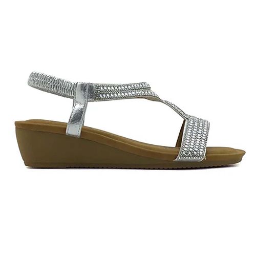 Sandalia Casual Para Dama Caray Plata GIN-01