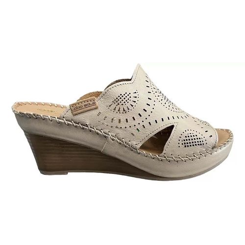 Sandalia Casual Para Dama Lobo Solo Beige 2351