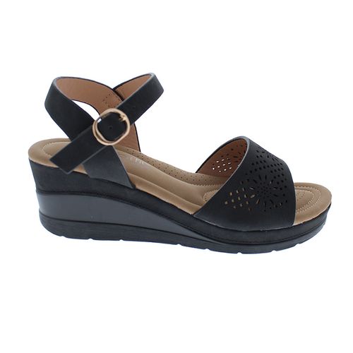 Sandalia Para Dama Comfort Fit Negro 26106C/N