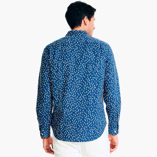 Camisa Casual Para Caballero Nautica Azul W35120-4D4