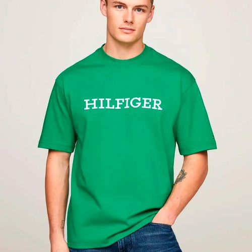 Playera Casual Para Caballero Tommy Hilfiger Verde MW0MW32619-L4B