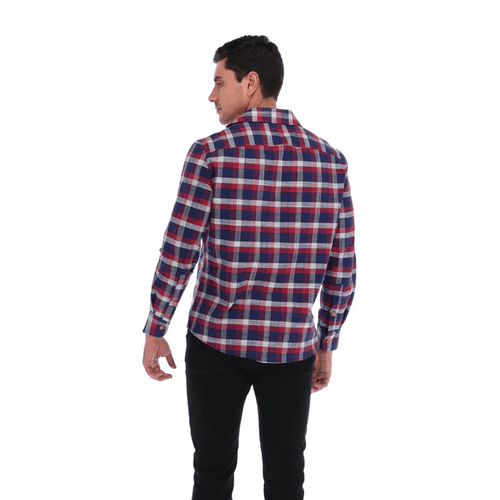 Camisa Casual Para Caballero Porto Blanco Rojo C-2194