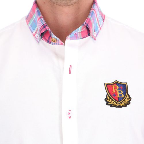 Camisa Casual Para Caballero Porto Blanco Blanco E-2203